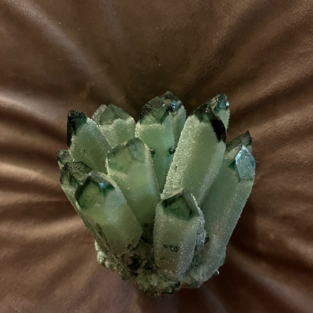 Green Ghost Quartz Cluster 1.5 lbs